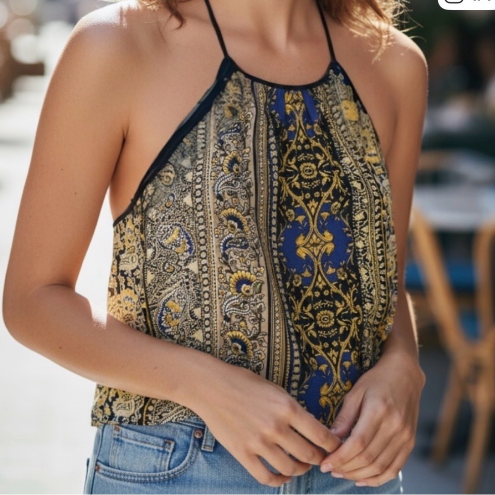 Band of Gypsies printed boho tank top m